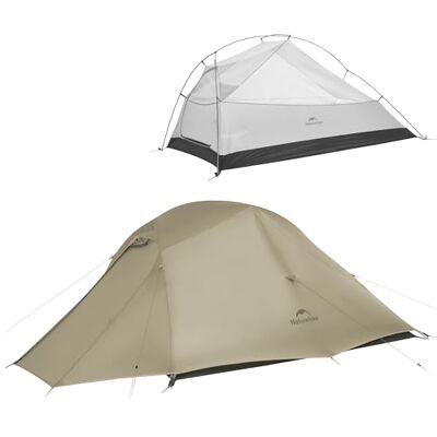 Naturehike Cloud-up 3 Pro Ultralichte 3-4-seizoenentent voor 3 personen, voor kamperen, wandelen (20D lichtbruin Pro) Naturehike Cloud-up 3 Pro Ultralichte 3-4-seizoenentent voor 3 personen, voor kamperen, wandelen (20D lichtbruin Pro)