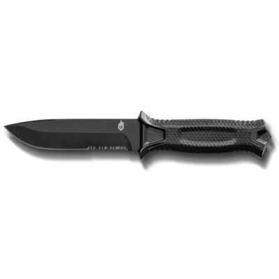 Gerber Strongarm Fixed Blade 31-003648 survivalmes met vast lemmet met etui, zwart, lemmetlengte 12,2 cm Gerber Strongarm Fixed Blade 31-003648 survivalmes met vast lemmet met etui, zwart, lemmetlengte 12,2 cm