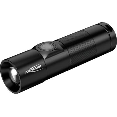 Ansmann Led-zaklamp T350FR met 300 lumen en 4 functies, draagbare USB-oplaadbare lamp, focusserbaar, dimbaar, IP54, stof- en spatbescherming Ansmann Led-zaklamp T350FR met 300 lumen en 4 functies, draagbare USB-oplaadbare lamp, focusserbaar, dimbaar, IP54, stof- en spatbescherming