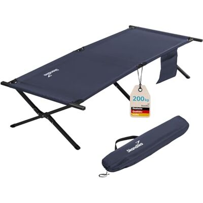 skandika Mutenia Campbed Opvouwbaar logeerbed met opbergvak, max. 200 kg, 210 x 75 cm, antislipvoeten, draagtas Camping, Strand, Tuin skandika Mutenia Campbed Opvouwbaar logeerbed met opbergvak, max. 200 kg, 210 x 75 cm, antislipvoeten, draagtas Camping, Strand, Tuin