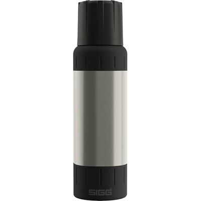 Sigg Alpine Star Brushed thermosfles met beker, 27 uur warm, 100 uur koud, compact en robuust, lekvrij, BPA-vrij, voor buiten, kamperen en wandelen, 1 liter Sigg Alpine Star Brushed thermosfles met beker, 27 uur warm, 100 uur koud, compact en robuust, lekvrij, BPA-vrij, voor buiten, kamperen en wandelen, 1 liter