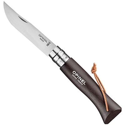 OPINEL mes nr. 8 VRI handvat 11 cm charme geglazuurd zwart bruin OPINEL mes nr. 8 VRI handvat 11 cm charme geglazuurd zwart bruin