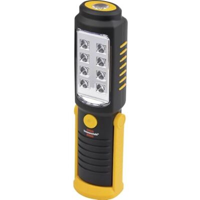 Brennenstuhl led-zaklamp met accu, SMD led met 250 + 100 lumen (werkplaatslamp met een maximale brandduur van 10 uur, draaibare haak en magneet) Brennenstuhl led-zaklamp met accu, SMD led met 250 + 100 lumen (werkplaatslamp met een maximale brandduur van 10 uur, draaibare haak en magneet)