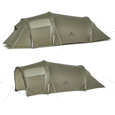 Naturehike Opalus UL Tunneltent voor 2/3 personen, 4 seizoenen, 4,46 m²/5,55 m², lichte familietent met grote voortent voor kamperen, wandelen in de open lucht Naturehike Opalus UL Tunneltent voor 2/3 personen, 4 seizoenen, 4,46 m²/5,55 m², lichte familietent met grote voortent voor kamperen, wandelen in de open lucht