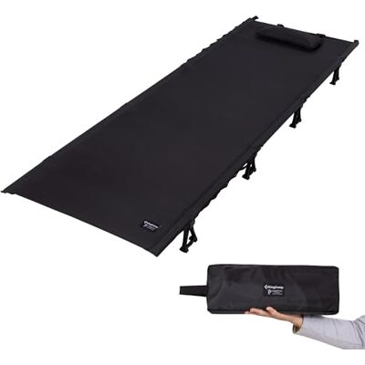 KingCamp Ultralicht opvouwbaar campingbed van 2,4 kg en 14,2 x 13,1 cm, kan 136,1 kg dragen, compact draagbaar campingbed voor kamperen, reizen, wandelen, strand, thuis en gebruik in KingCamp Ultralicht opvouwbaar campingbed van 2,4 kg en 14,2 x 13,1 cm, kan 136,1 kg dragen, compact draagbaar campingbed voor kamperen, reizen, wandelen, strand, thuis en gebruik in