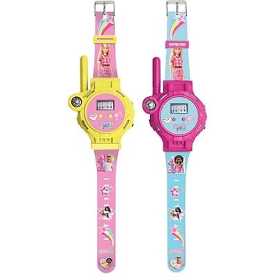 Lexibook , Barbie Horloges Walkietalkies, DMWTW1BB 2 stuks, 200 m bereik, zaklamp, kompas, oplaadbaar Lexibook , Barbie Horloges Walkietalkies, DMWTW1BB 2 stuks, 200 m bereik, zaklamp, kompas, oplaadbaar