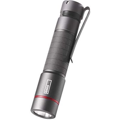 EMOS Mini lampe de poche ultra lumineuse étanche IP65 CREE LED 170 lm en métal avec 100 m de portée d'éclairage Clip en acier P3160 noir EMOS Mini lampe de poche ultra lumineuse étanche IP65 CREE LED 170 lm en métal avec 100 m de portée d'éclairage Clip en acier P3160 noir