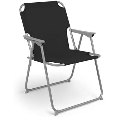 Spetebo Berlin Tuinstoel of houten tafel In verschillende varianten Opvouwbare tuinstoel met zwart metalen frame. Spetebo Berlin Tuinstoel of houten tafel In verschillende varianten Opvouwbare tuinstoel met zwart metalen frame.