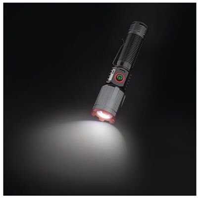 EMOS Metalen led-zaklamp met accu, boost-functie, powerbank en zoom, oplaadbaar, schokbestendig, waterdicht, superhelder, 1200 lm, 200 m, clip en magneet, voor EMOS Metalen led-zaklamp met accu, boost-functie, powerbank en zoom, oplaadbaar, schokbestendig, waterdicht, superhelder, 1200 lm, 200 m, clip en magneet, voor