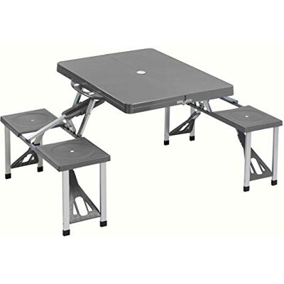 Cao Tafel picknickkoffer camping, blauw (grijs), 85 x 65 x 67 cm Cao Tafel picknickkoffer camping, blauw (grijs), 85 x 65 x 67 cm