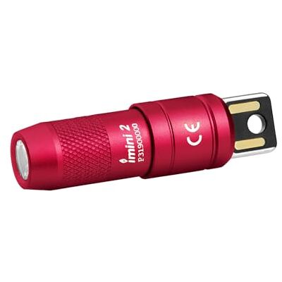 OLIGHT iMini 2 mini-led-zaklamp, oplaadbaar, USB, sleutelhanger met magnetische basis, 50 lm, 19,5 g, EOS sleutelhanger, handlamp, IPX6, kleine zaklamp voor kamperen, felrood OLIGHT iMini 2 mini-led-zaklamp, oplaadbaar, USB, sleutelhanger met magnetische basis, 50 lm, 19,5 g, EOS sleutelhanger, handlamp, IPX6, kleine zaklamp voor kamperen, felrood