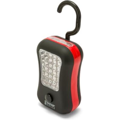 Velamp 24 + 4 led-zaklamp, werkt op batterijen, multifunctionele zaklamp met haak en magneet, ideaal voor knutselen, kamperen, wandelen, thuis Velamp 24 + 4 led-zaklamp, werkt op batterijen, multifunctionele zaklamp met haak en magneet, ideaal voor knutselen, kamperen, wandelen, thuis