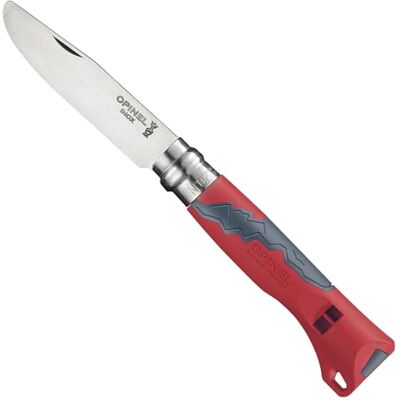 OPINEL Nr. 07 Outdoor Junior rood Opvouwbaar zakmes voor kinderen Zakmes van roestvrij staal Roestvrij stalen lemmet 7 cm ronde punt Geïntegreerd fluitje van polyamide Aarde en rood OPINEL Nr. 07 Outdoor Junior rood Opvouwbaar zakmes voor kinderen Zakmes van roestvrij staal Roestvrij stalen lemmet 7 cm ronde punt Geïntegreerd fluitje van polyamide Aarde en rood