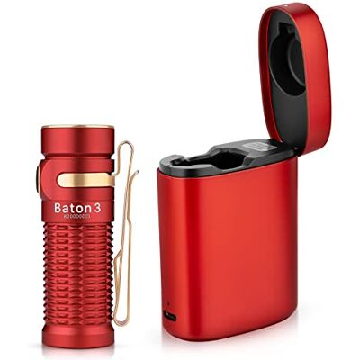 OLIGHT Baton 3 Premium Edition LED EDC zaklamp, 1000 lumen, 160 meter lichtbereik, lichtmodi met timing-functie, oplaadbaar met USB-oplaadkabel, met draadloze oplaadbox, IMR16340 batterij inbegrepen OLIGHT Baton 3 Premium Edition LED EDC zaklamp, 1000 lumen, 160 meter lichtbereik, lichtmodi met timing-functie, oplaadbaar met USB-oplaadkabel, met draadloze oplaadbox, IMR16340 batterij inbegrepen