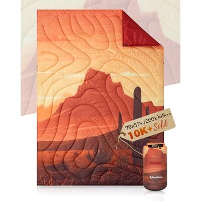 KingCamp Ultralichte waterdichte campingdeken, 200 x 145 cm, draagbaar, opvouwbare thermische reisdeken voor picknick buiten, strand, wandelen, auto, binnen, woestijn KingCamp Ultralichte waterdichte campingdeken, 200 x 145 cm, draagbaar, opvouwbare thermische reisdeken voor picknick buiten, strand, wandelen, auto, binnen, woestijn