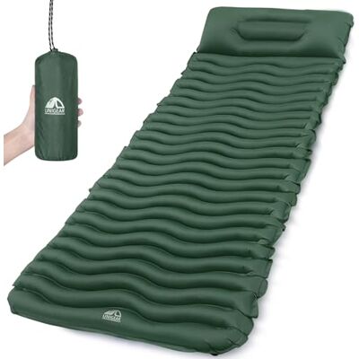 Unigear Opblaasbare campingmatras, ultralicht luchtkussen, opblaasbaar, waterdicht matras voor kamperen, reizen, strand, tent, slaapzak Unigear Opblaasbare campingmatras, ultralicht luchtkussen, opblaasbaar, waterdicht matras voor kamperen, reizen, strand, tent, slaapzak