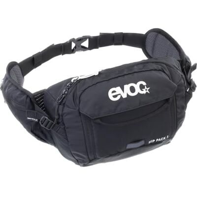 EVOC HIP PACK 3 Heuptas, heuptas (comfortabele heuptas met waterzakvak, AIR FLOW CONTACT SYSTEM, volume: 3 l), zwart EVOC HIP PACK 3 Heuptas, heuptas (comfortabele heuptas met waterzakvak, AIR FLOW CONTACT SYSTEM, volume: 3 l), zwart