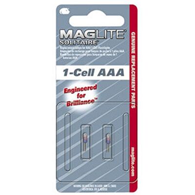 Maglite Solitaire reservelamp (1 AAA-batterij) 2 stuks Maglite Solitaire reservelamp (1 AAA-batterij) 2 stuks