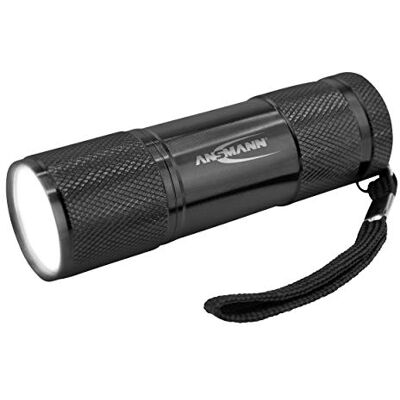 Ansmann Action COB Mini-led-zaklamp, 1 W, compact, voor handtas, rugzak, dashboardkastje met 3 AAA-batterijen, van hoogwaardig aluminium met IPX3-bescherming, helderheid 175 lm Ansmann Action COB Mini-led-zaklamp, 1 W, compact, voor handtas, rugzak, dashboardkastje met 3 AAA-batterijen, van hoogwaardig aluminium met IPX3-bescherming, helderheid 175 lm