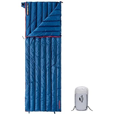 Naturehike Slaapzak van ganzendons voor wandelen en kamperen, rechthoekige slaapzak voor volwassenen, slaapzak voor 4 seizoenen (marineblauw-400 g) Naturehike Slaapzak van ganzendons voor wandelen en kamperen, rechthoekige slaapzak voor volwassenen, slaapzak voor 4 seizoenen (marineblauw-400 g)