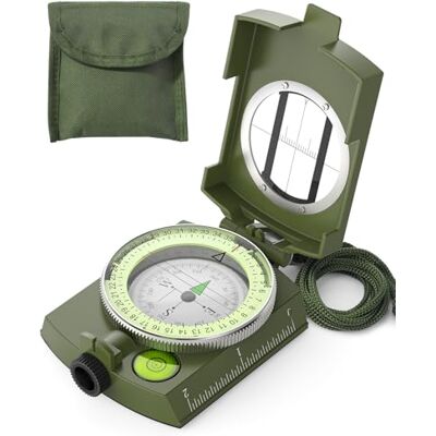 Sportneer Kompas Wandelen Kompas Navigatie, Militair Kompas Schokbestendig Waterdicht Voor Wandelen Klimmen Fietsen Explorer Geologie Outdoor Activiteiten Sportneer Kompas Wandelen Kompas Navigatie, Militair Kompas Schokbestendig Waterdicht Voor Wandelen Klimmen Fietsen Explorer Geologie Outdoor Activiteiten