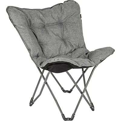 Bo-Camp Urban Outdoor Stoel, uniseks, vlindermotief, antraciet, Eén maat Bo-Camp Urban Outdoor Stoel, uniseks, vlindermotief, antraciet, Eén maat