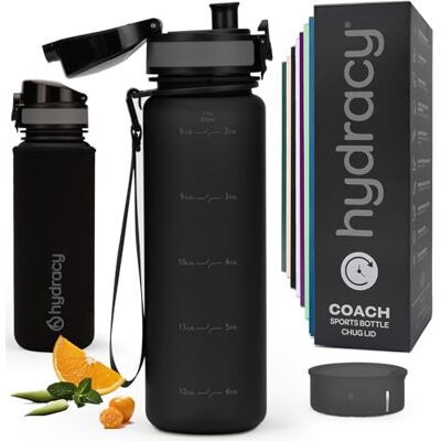 Hydracy Water Bottle with Time Marker 500 ml 17 Oz BPA Free Water Bottle Leak Proof & No Sweat Gym Bottle with Fruit Infuser Strainer Ideal for Fitness or Sports & Outdoors Space Grey Sans BPA, étanche,avec suivi de la consommation quotidienne pour la s Hydracy Water Bottle with Time Marker 500 ml 17 Oz BPA Free Water Bottle Leak Proof & No Sweat Gym Bottle with Fruit Infuser Strainer Ideal for Fitness or Sports & Outdoors Space Grey Sans BPA, étanche,avec suivi de la consommation quotidienne pour la s