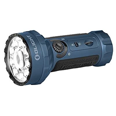 OLIGHT Marauder Mini-led-zaklamp, zeer krachtig, 7000 lumen, oplaadbaar, RGB, tactisch, militair, met projector en diffuser, IPX10, waterdicht, voor camping, redding (donkerblauw) OLIGHT Marauder Mini-led-zaklamp, zeer krachtig, 7000 lumen, oplaadbaar, RGB, tactisch, militair, met projector en diffuser, IPX10, waterdicht, voor camping, redding (donkerblauw)
