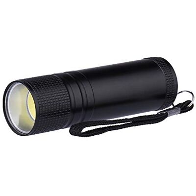 EMOS Mini-led-zaklamp met polsband, huishoudelijke lamp van metaal, schokbestendig, lichtstroom 100 lumen, verlichtingsbereik 15 m, werkt op batterijen, zwart, 2,6 x 2,6 x 8,6 cm, E3894 EMOS Mini-led-zaklamp met polsband, huishoudelijke lamp van metaal, schokbestendig, lichtstroom 100 lumen, verlichtingsbereik 15 m, werkt op batterijen, zwart, 2,6 x 2,6 x 8,6 cm, E3894