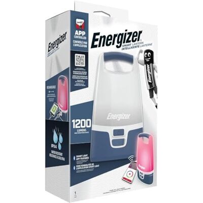 Energizer SMART oplaadbare lantaarn, 1200 lumen, IPX4 waterdicht, 360 graden verlichting, inclusief oplaadkabel Energizer SMART oplaadbare lantaarn, 1200 lumen, IPX4 waterdicht, 360 graden verlichting, inclusief oplaadkabel