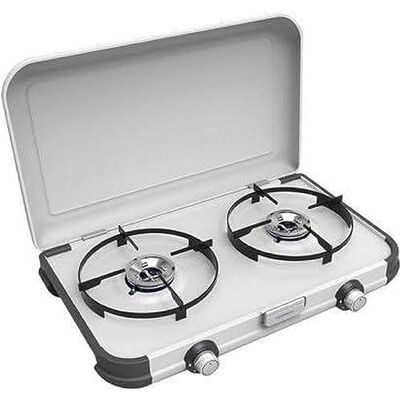 Campingaz Campingkooktoestel Camping Kitchen 2, gasfornuis 2 lichtpunten, 4.000 watt, compacte outdoor grill, grijs, één Campingaz Campingkooktoestel Camping Kitchen 2, gasfornuis 2 lichtpunten, 4.000 watt, compacte outdoor grill, grijs, één