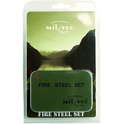 Mil-Tec Feuerstahl-15275000 Olive, één maat Mil-Tec Feuerstahl-15275000 Olive, één maat
