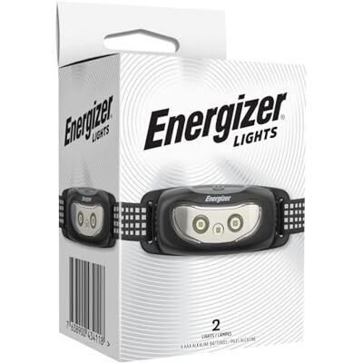 Energizer Set van 2 universele led-hoofdlampen + 100 lumen, ultralicht en compact, perfect voor hardlopen, kamperen, noodgevallen, verstelbare helling, batterijen inbegrepen Energizer Set van 2 universele led-hoofdlampen + 100 lumen, ultralicht en compact, perfect voor hardlopen, kamperen, noodgevallen, verstelbare helling, batterijen inbegrepen