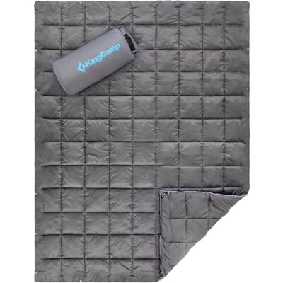 KingCamp Reisdeken Multifunctionele Ultralicht Camping Deken met drukknoop Noodslaapzak voor binnen of buiten, 175 X 135cm Grijs KingCamp Reisdeken Multifunctionele Ultralicht Camping Deken met drukknoop Noodslaapzak voor binnen of buiten, 175 X 135cm Grijs