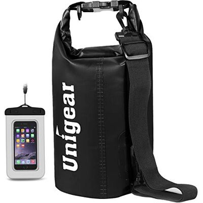Unigear Waterdichte zakken voor wandelen, kajakken, vissen, raften, kamperen, skiën, met cadeau, waterdichte telefoonhoes Sac imperméable à fermeture roulée, tailles 2 à 55 L, pour paddle, kayak, pêche, camping, plage et sports aquatiques Unigear Waterdichte zakken voor wandelen, kajakken, vissen, raften, kamperen, skiën, met cadeau, waterdichte telefoonhoes Sac imperméable à fermeture roulée, tailles 2 à 55 L, pour paddle, kayak, pêche, camping, plage et sports aquatiques