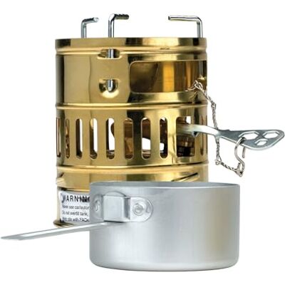 Optimus Svea 1400 watt benzinekooktoestel met aluminium pan voor outdoor en trekking in robuuste messing behuizing voor veeleisende wandelingen in de open lucht Optimus Svea 1400 watt benzinekooktoestel met aluminium pan voor outdoor en trekking in robuuste messing behuizing voor veeleisende wandelingen in de open lucht