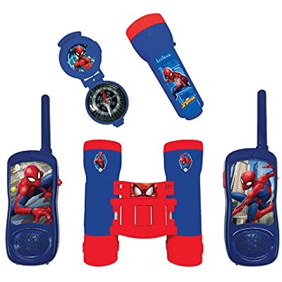 Lexibook , Spider-Man Explorer Kit, RPTW12SP Walkietalkies, 120 m, verrekijker, zaklamp, kompas, blauw/rood Lexibook , Spider-Man Explorer Kit, RPTW12SP Walkietalkies, 120 m, verrekijker, zaklamp, kompas, blauw/rood