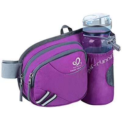 Waterfly Riemtas, heuptas met flessenhouder voor dames en heren, ademend, voor hardlopen, fietsen, kamperen, klimmen, reizen, wandelen, joggen, hondentraining Waterfly Riemtas, heuptas met flessenhouder voor dames en heren, ademend, voor hardlopen, fietsen, kamperen, klimmen, reizen, wandelen, joggen, hondentraining