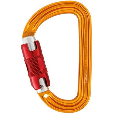 Petzl Sm'D TWIST LOCK karabijnhaak uniseks, geel, D-vorm, opening 20 mm Petzl Sm'D TWIST LOCK karabijnhaak uniseks, geel, D-vorm, opening 20 mm