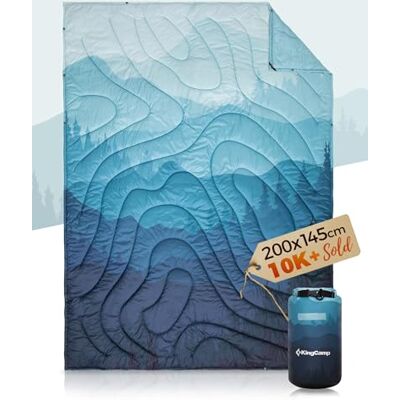 KingCamp Waterdichte en lichte campingdeken, warm bij alle weersomstandigheden, thermische deken, opvouwbaar, voor picknick, strand, wandelen, auto, camping en binnen, 200 x 145 cm, vallei KingCamp Waterdichte en lichte campingdeken, warm bij alle weersomstandigheden, thermische deken, opvouwbaar, voor picknick, strand, wandelen, auto, camping en binnen, 200 x 145 cm, vallei