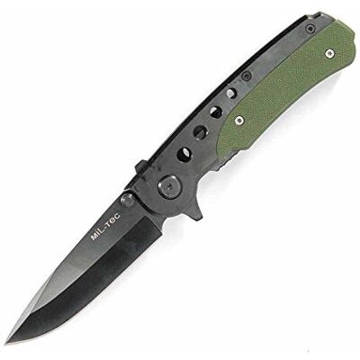 Mil-Tec Vouwmes Drop Blade Groen/Zwart Mil-Tec Vouwmes Drop Blade Groen/Zwart