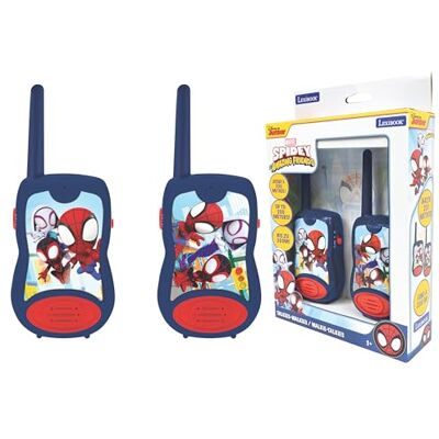 Lexibook , Spidey Walkie Talkies, TW12SP1 Bereik 200 m/650 ft, 2 kanalen, communicatiespel, riemclip, op batterijen, blauw/rood Lexibook , Spidey Walkie Talkies, TW12SP1 Bereik 200 m/650 ft, 2 kanalen, communicatiespel, riemclip, op batterijen, blauw/rood