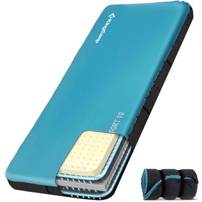 KingCamp R-Value 4-seizoenen opblaasbare campingmat van traagschuim, 10 cm, 4,9 met automatische aanpassingstechnologie, ultrastil oppervlak en 90 seconden opblazen voor KingCamp R-Value 4-seizoenen opblaasbare campingmat van traagschuim, 10 cm, 4,9 met automatische aanpassingstechnologie, ultrastil oppervlak en 90 seconden opblazen voor