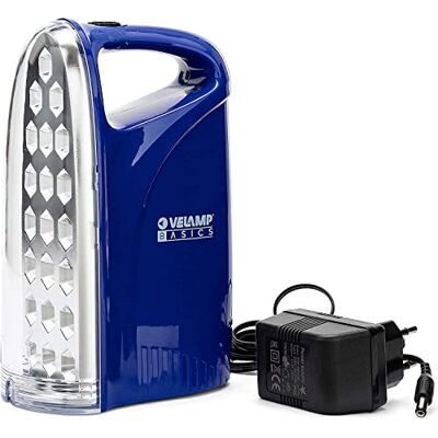 Velamp Draagbare noodlamp: 21LED anti-stroomuitval lamp. Oplaadbaar. 250 lumen. Met oplader. Ideaal voor stormen, onweer, sneeuwval Velamp Draagbare noodlamp: 21LED anti-stroomuitval lamp. Oplaadbaar. 250 lumen. Met oplader. Ideaal voor stormen, onweer, sneeuwval