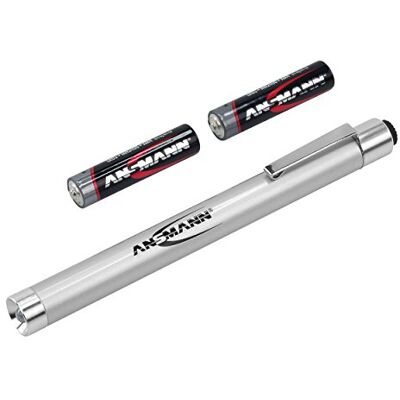 Ansmann Aluminium zaklamp, aluminium, zilver, 13,4 x 1,3 x 1,3 cm Ansmann Aluminium zaklamp, aluminium, zilver, 13,4 x 1,3 x 1,3 cm