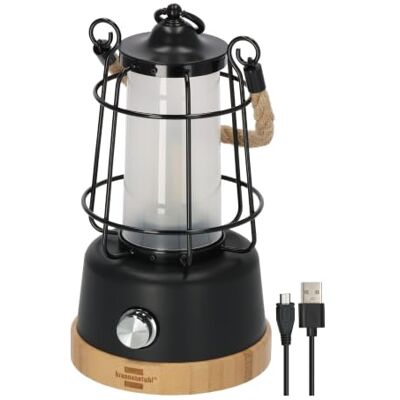 Brennenstuhl CAL 1 LED oplaadbare kampeerlamp (350 lm, IP44, brandduur tot 75 uur, dimbaar, regelbare kleurtemperatuur, oplaadbare kampeerlamp met henneptouw en bamboevoet), zwart 350lm, IP44, jusqu'à 75h d'autonomie, lampe d'extérieur USB C rechargeabl Brennenstuhl CAL 1 LED oplaadbare kampeerlamp (350 lm, IP44, brandduur tot 75 uur, dimbaar, regelbare kleurtemperatuur, oplaadbare kampeerlamp met henneptouw en bamboevoet), zwart 350lm, IP44, jusqu'à 75h d'autonomie, lampe d'extérieur USB C rechargeabl