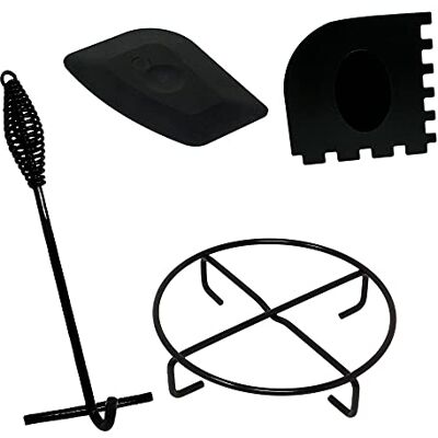 ToCi Dutch Oven accessoireset dekselheffer, dekselhouder, schraper praktische barbecue- en buitenaccessoires voor kamperen, Nederlandse ovens en gietijzeren keuken ToCi Dutch Oven accessoireset dekselheffer, dekselhouder, schraper praktische barbecue- en buitenaccessoires voor kamperen, Nederlandse ovens en gietijzeren keuken