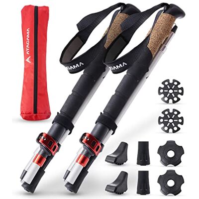 Atacama Telescopische trekkingstokken van aluminium Nordic walking-stokken voor dames en heren, verstelbaar, met rubber voet Instelbare wandelstokken, ultralicht Atacama Telescopische trekkingstokken van aluminium Nordic walking-stokken voor dames en heren, verstelbaar, met rubber voet Instelbare wandelstokken, ultralicht