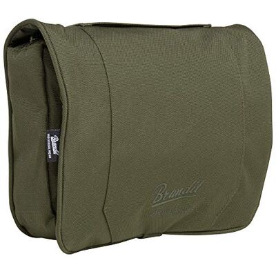 Brandit Toiletry Bag Toilettas met spiegel, maat M en L, olijfgroen, groot, L, klassiek, buiten Brandit Toiletry Bag Toilettas met spiegel, maat M en L, olijfgroen, groot, L, klassiek, buiten