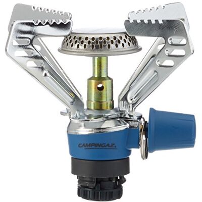 Campingaz Bleuet Micro Plus gasfornuis 1 vuur voor kamperen, festivals, wandelen, zilver/blauw Campingaz Bleuet Micro Plus gasfornuis 1 vuur voor kamperen, festivals, wandelen, zilver/blauw